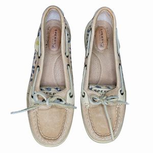 Sperry ✨ Angelfish leopard boat shoes